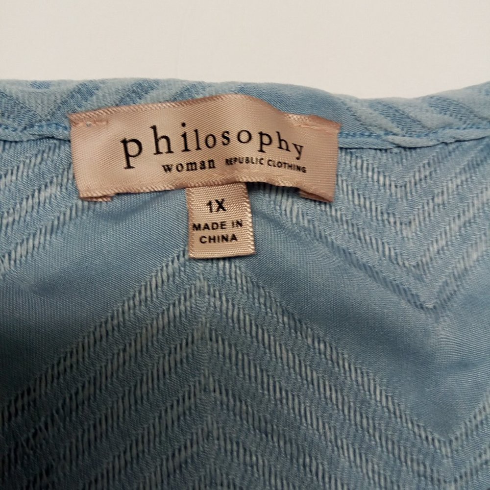 Philosophy Baby Blue Top 1X - Picture 3 of 6